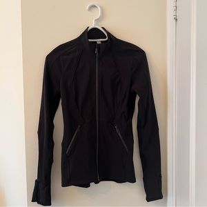 Lululemon black zip-up sweater, size 4, new condition